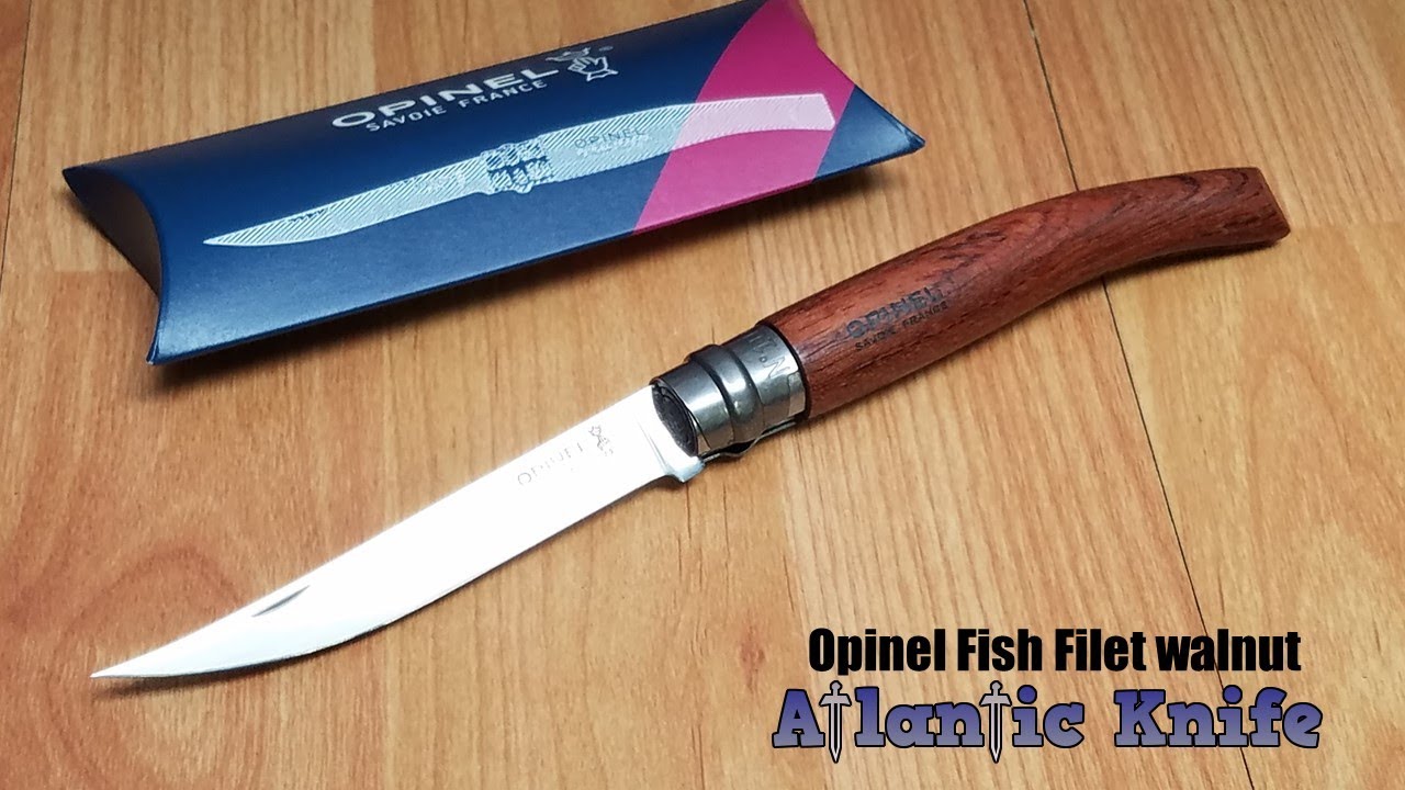 OPINEL FISH FILLET KNIFE WALNUT WOOD FOLDING POCKET FILET FISHING BLADE