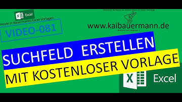 Excel: Erstellen Sie ein Suchfeld in 3 einfachen Schritten!      #excel   #office  (VID 081)