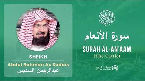 Quran 6   Surah Al An'aam سورة الأنعام   Sheikh Abdul Rahman As Sudais - With English Translation