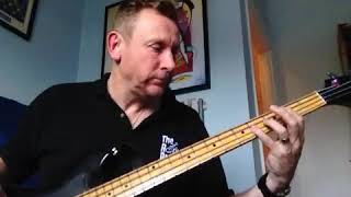 Video thumbnail of "Run To You - Bryan Adams - bass cover tutorial"