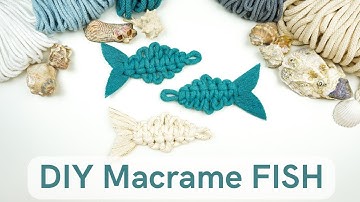 DIY The easiest macrame FISH! - Cute and fast to make!