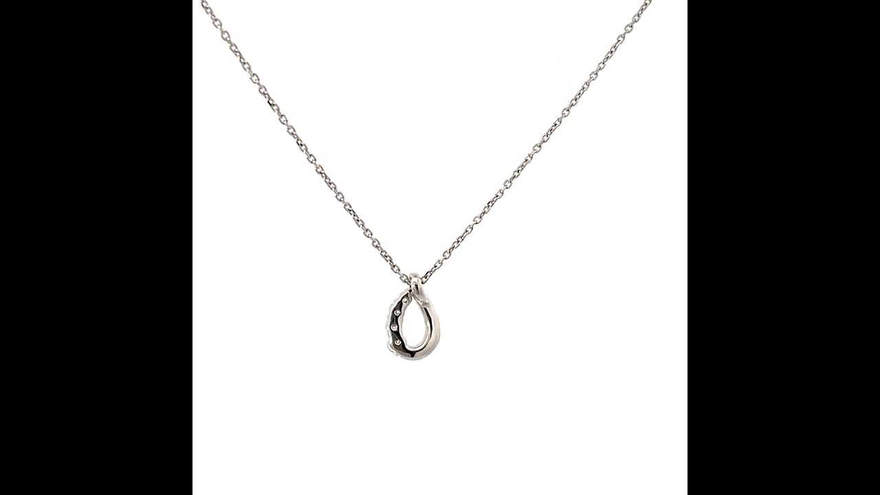 4℃ Pt850ドロップモチーフ ネックレス シルバーカラー 4℃ Pt850ドロップモチーフ ネックレス シルバーカラー