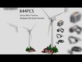 A must-have product! 844PCS Creative Series Vestas Wind Turbine Building Blocks Electric Windmill
