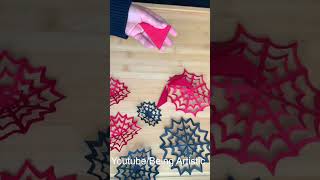 Paper Spider Web - How To Make Paper Spider Web Decorations - Halloween Decorations#shorts