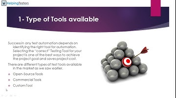 Automation Tool Selection - Software Testing Tutorial 17