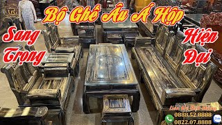 Sang Trọng | Hiện Đại | Bộ Bàn Ghế Âu Á Hộp Gỗ Mun Hoa | Đồ Gỗ Royal