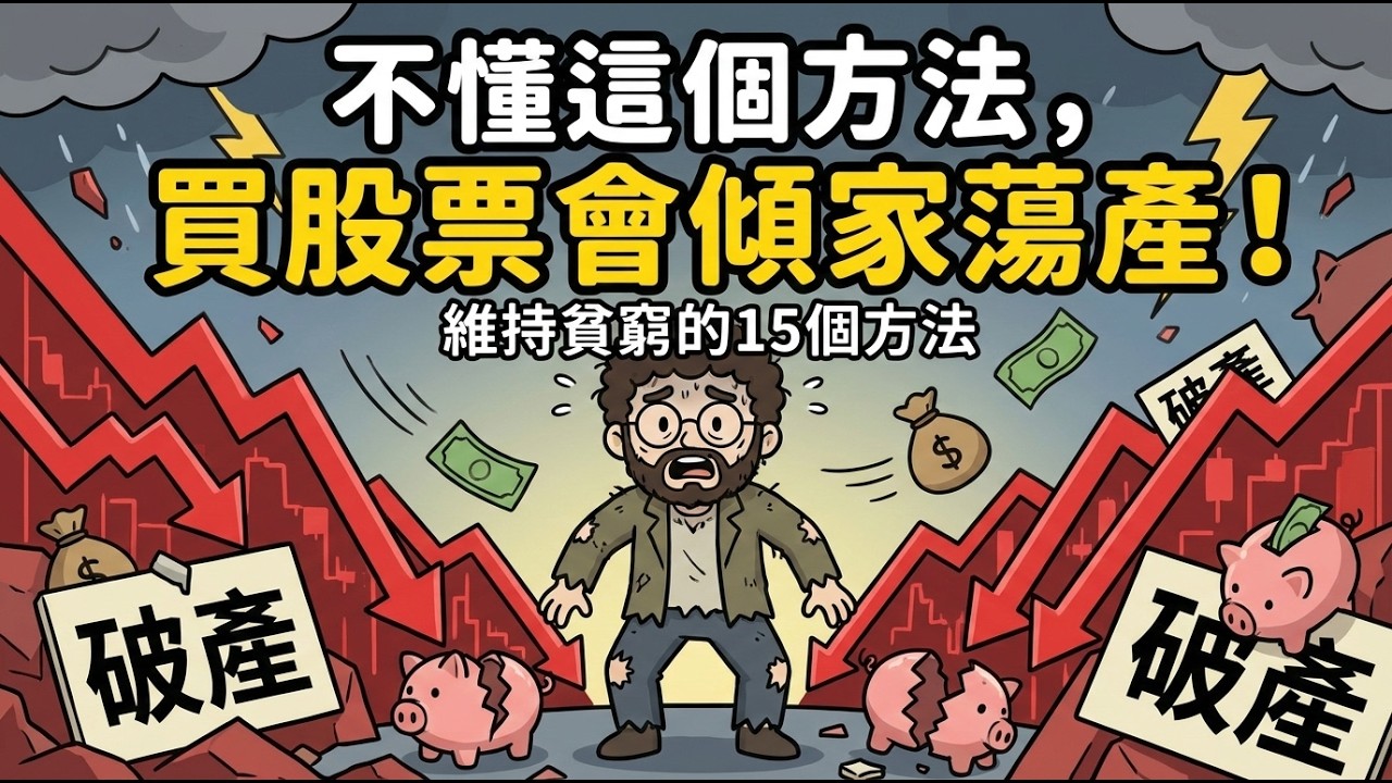 買股票買到傾家蕩產的人，都有一個可怕的共通點⋯（不懂這個方法才會這樣）維持貧窮的15個方法｜只要戒掉一個，人生就開始不一樣