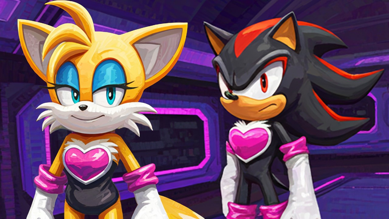 Tails In Rouge Outfit Shadow in Rouge Outfit VS Female Tails in Sonic Racing Crossworlds ...