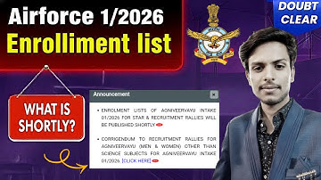 Airforce 1 2026 Enrollment List Kab Aayegi? | “Notice Me Shortly” Meaning | Enrollment list Update