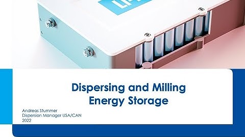 Dispersion & Milling for Energy Storage – 2022 11 08