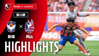 アルビレックス新潟vsファジアーノ岡山 J1リーグ 第33節