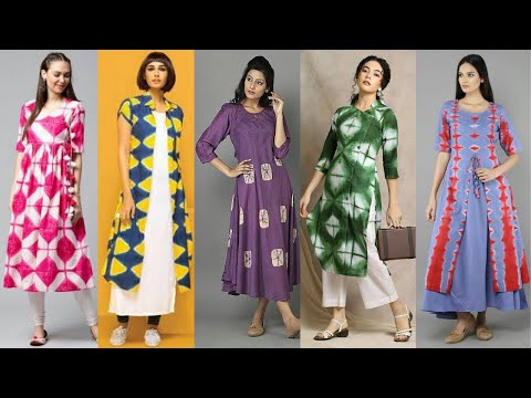 Indian Natural Shibori Tie Dye Kurtis Manufacturer Handmade Block Print  Garment Shop In Jaipur Cont… | Batik fashion, Designer party wear dresses,  Long dress design