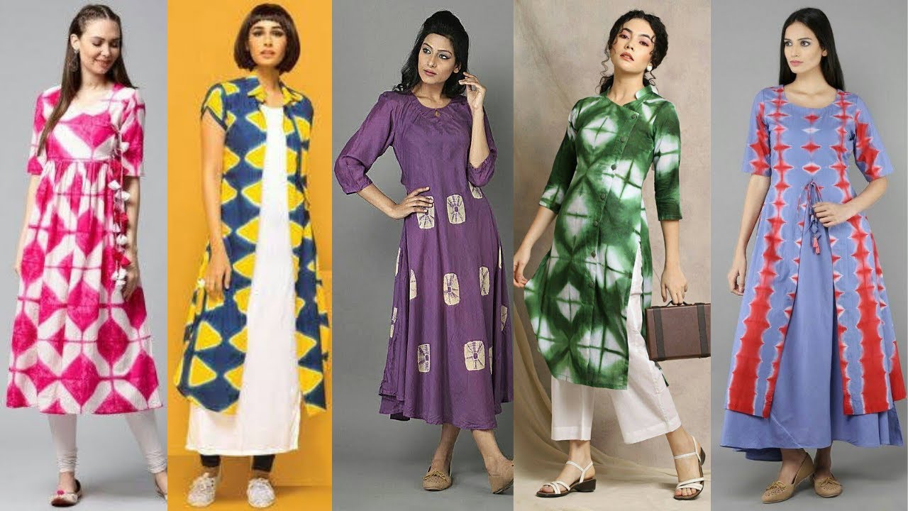 Latest 50 Types of Tie and Dye Kurti Designs For Office and Festivals -  Tips and Beauty | Tie dye outfits, Long kurti designs, Western dresses for  women
