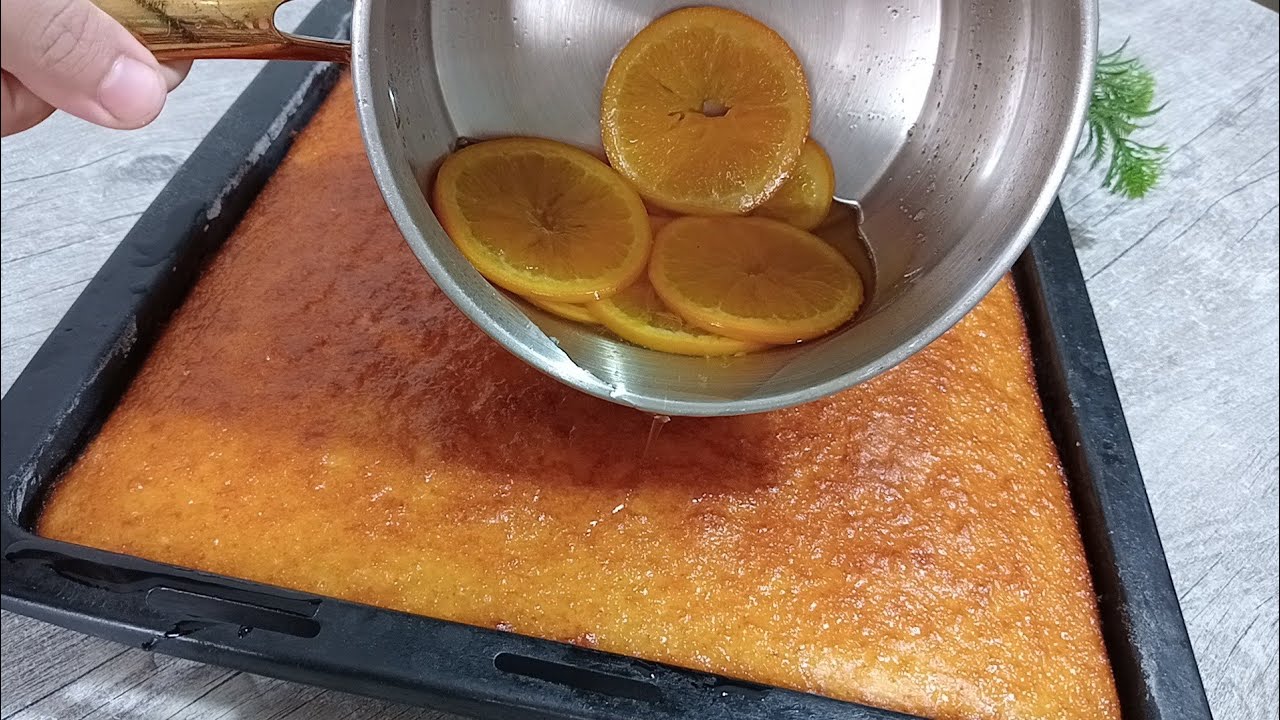 غير هاذ الوصفة لي تسلكني مسكوتشو البرتقال😋تحلفي عليها بسبوسة مشربة وخفيفة اقتصادية بحجم عائلي