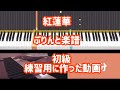 【鬼滅の刃】紅蓮華 ぷりんと楽譜・ピアノ入門〜初級の練習動画を作ってみた【ぷりんと楽譜】