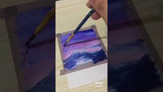 Polaroid Painting using Gouche Paint #shorts