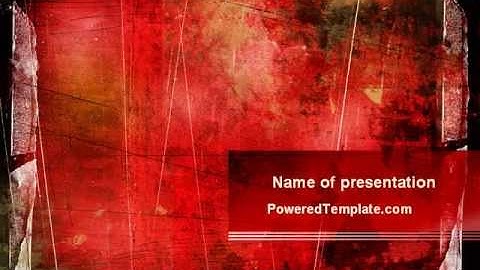 Red Scratched Background PowerPoint Template by PoweredTemplate.com