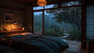 Lie on the Soft Bed and Listen to Heavy Rain Sounds on Forest | Rainy Night screenshot 1