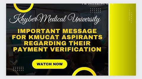 Payment verification problem solution (KMUCAT)