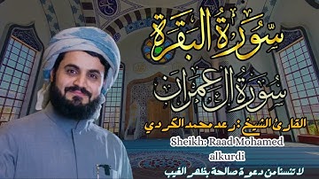 القارئ  الشيخ :  رعد محمد الكردي سورة البقرة و آل عمران ||  Surah Albaqarah and AL-Imran