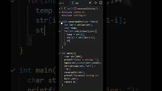reverse string program in c language | #c #coding #strings