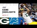 Packers vs. Lions Week 17 Highlights | NFL 2019