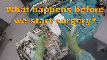 What happens in an operating theatre before surgery starts?