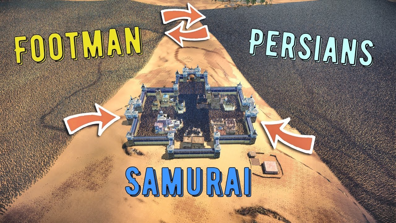 Battle For Castle: Footman Vs Samurai Vs Persians - UEBS 2