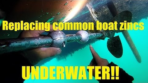 How to replace common boat zincs underwater - Hull cleaning underwater - SCUBA Diving