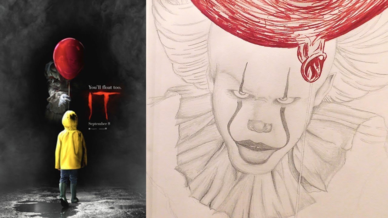 Let's Draw Pennywise From Stephen King's "IT" | 2017 Version - YouTube