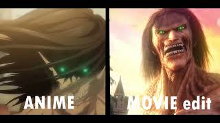 Anime VS Movie - Attack On Titan The film ALL Pack scene (Fan made)