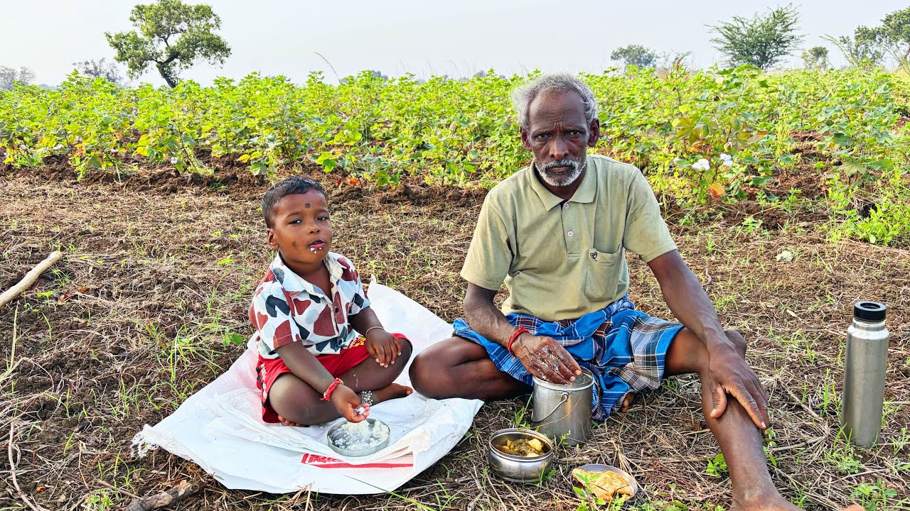 வாங்க சாப்பிடலாம்|Grandfather and grandson are eating|Idhu Namma Route.#tamil#vlog 