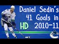 Daniel sedins 41 goals in 201011