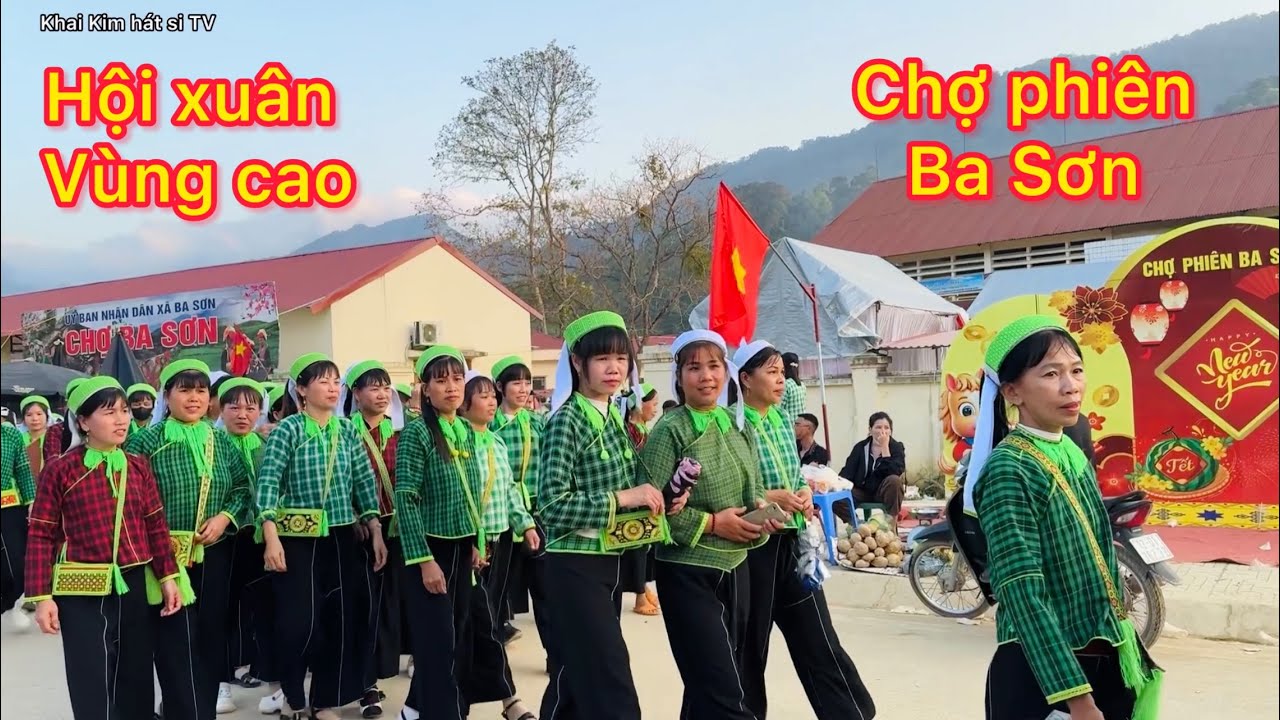 Toàn cảnh hội xuân vùng cao biên giới chợ tình Ba Sơn nhiều người đẹp hát si sli