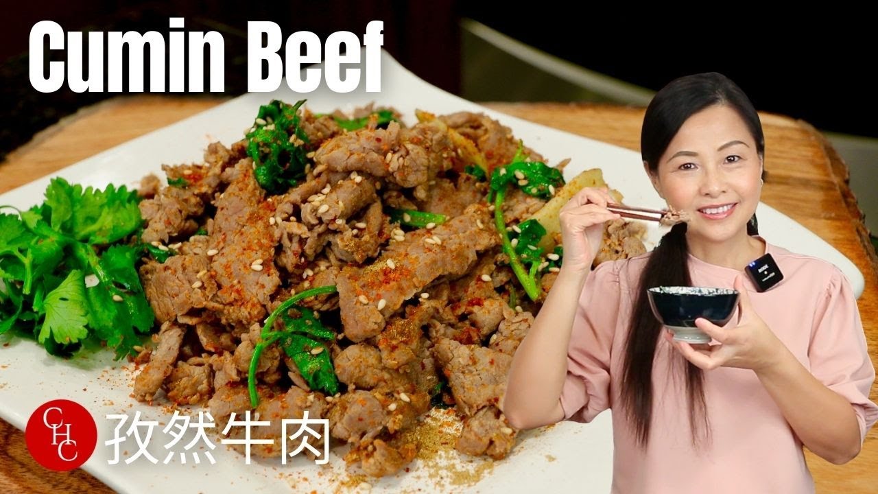 Easy Stir Fried Cumin Beef, very bold flavored and aromatic 孜然牛肉 | ChineseHealthyCook