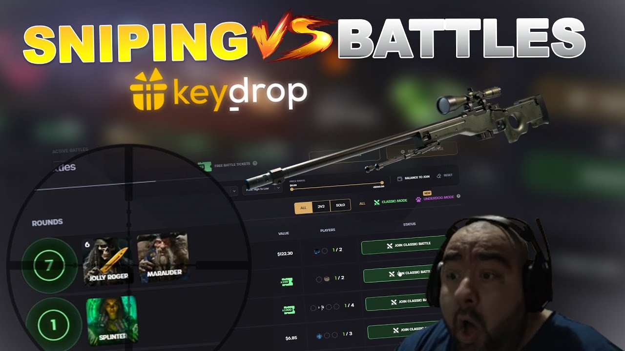 Sniping Battles For Profit (Key-Drop Unboxing)