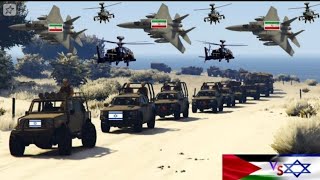 Irani Fighter jets & War Helicopters Attack On Israeli Army Weapons Convoy At Jerusalem GTA-5