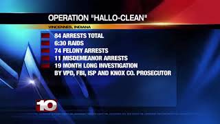 Monday raids lead to the felony arrests of 74 people