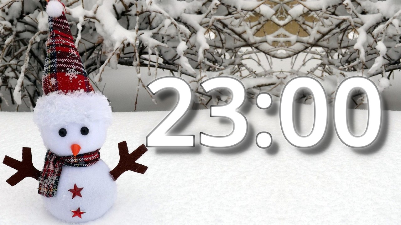 23 Minute Cute Winter Snowman Countdown Timer (Soothing Wind Chimes Alarm)