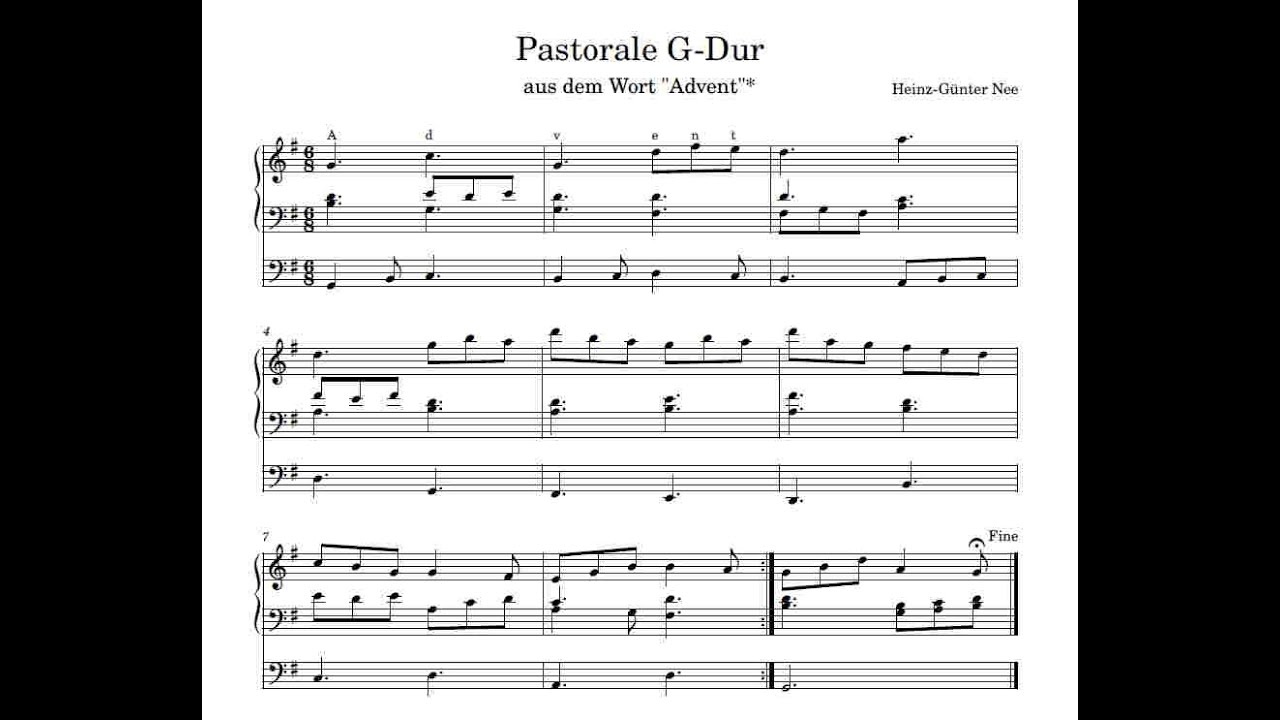 Pastorale G Dur aus das Wort Advent  - Neue Festliche Orgelmusik (Score)