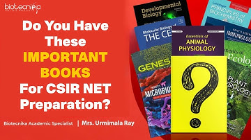 CSIR NET Unit Wise Important Reference Book List