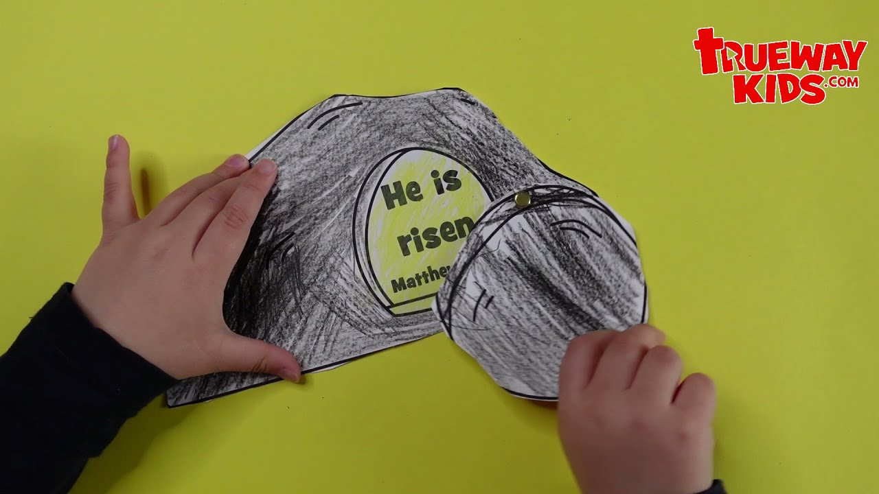 He is Risen Empty tomb Easy Bible craft for kids YouTube