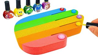 Satisfying Video l How To Make Kinetic Sand Rainbow Hand and Nail Polish Cutting ASMR | By ODD by ODD Rainbow 45,418 views 2 weeks ago 58 minutes