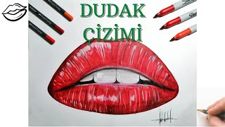 GERÇEKÇİ DUDAK ÇİZİMİ / REALISTIC LIP DRAWING