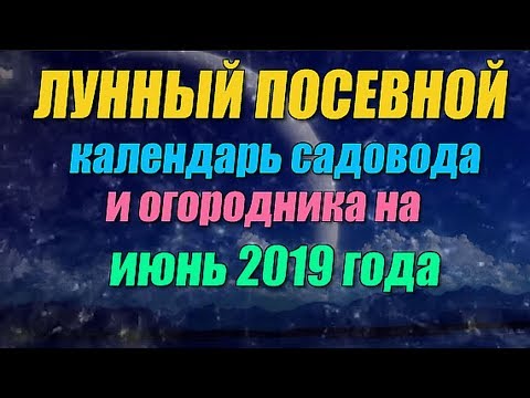 Лунный посевной календарь садовода и огородника на июнь 2019 года