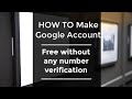 How to make Google Account free without any number verification | Make google account in mobile
