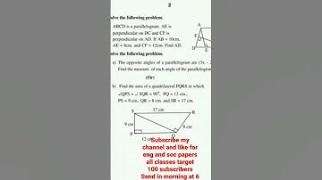 fa4 maths question paper