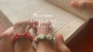 How to make macrame daisy ring | yarnivora