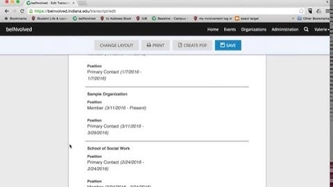 beINvolved - Co Curricular Transcript