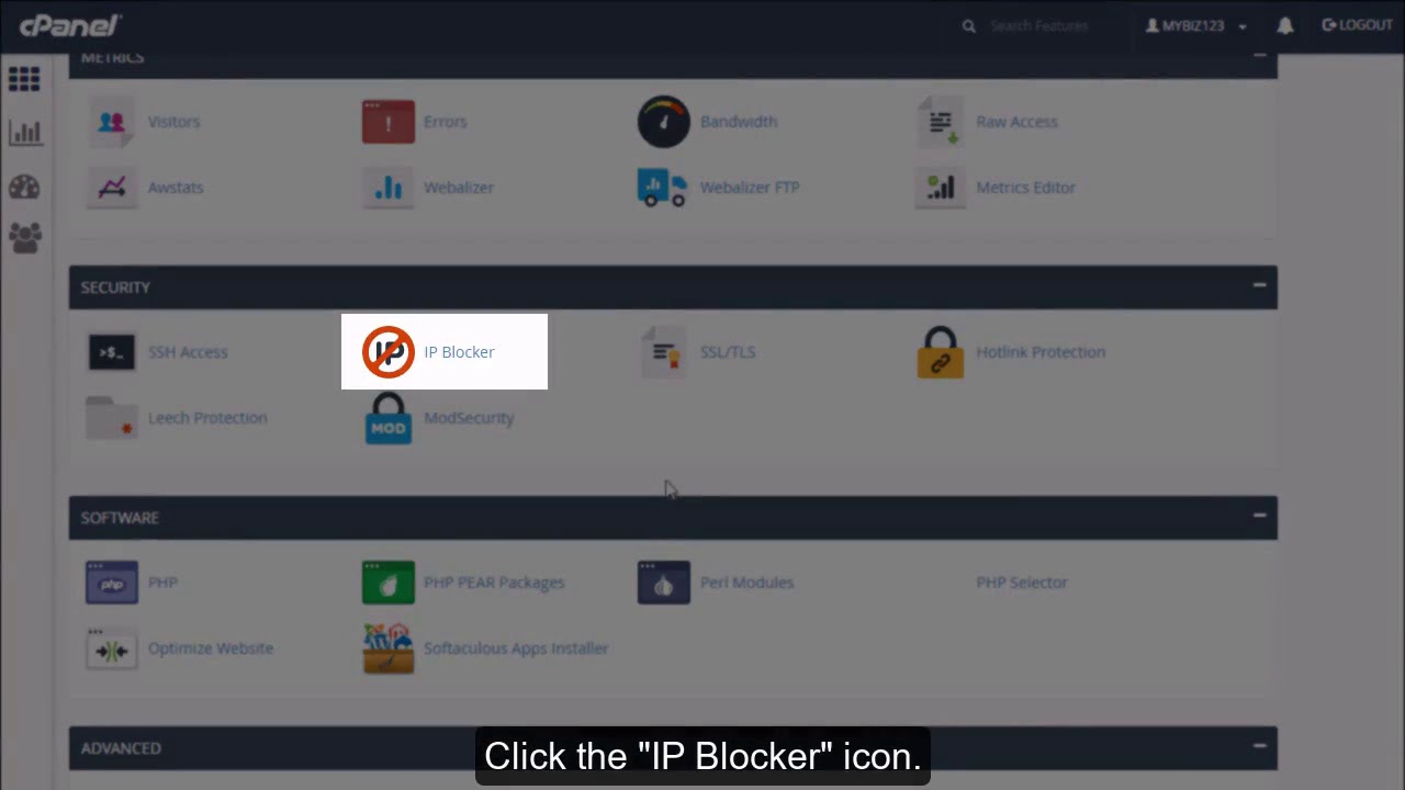 Как использовать IP Blocker в cPanel?